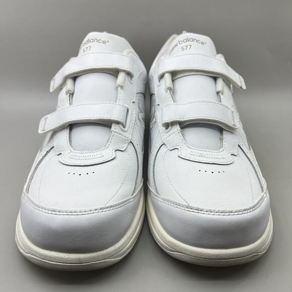New Balance 577 Walking Sneakers Men Size 12 EE White Hook & Loop Comfort Shoes - Picture 2 of 8